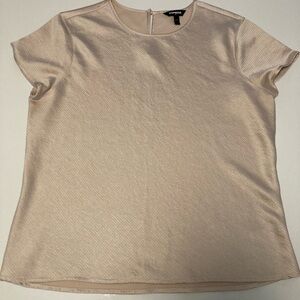 Express Women's Beige/Metallic/champagne color Short Sleeve Top size L